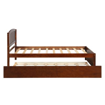 Streamdale Twin Size Platform Bed Wood Bed Frame With Trundle