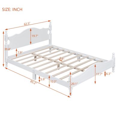 Streamdale Queen Retro Platform Bed with Slat Support