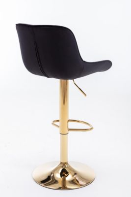 Velvet Footrest with Chrome Base bar stools