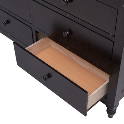 Streamdale Espresso Wooden Loft Bed with Desk and Drawers