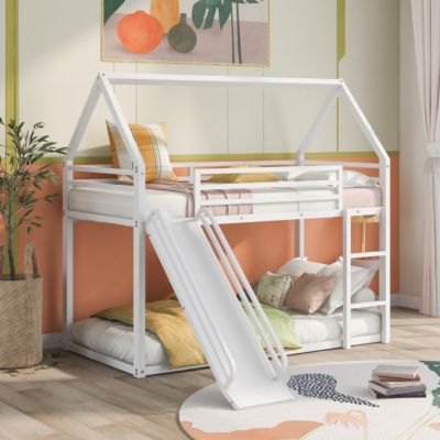Streamdale Twin Over Twin House Bunk Bed With Ladder And Slide