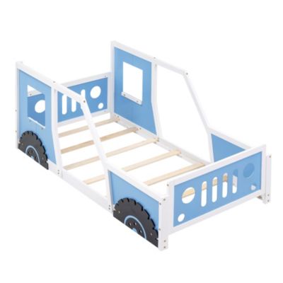 Streamdale Twin Size Classic Car-Shaped Platform Bed With Wheels