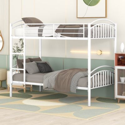 Streamdale Twin Over Twin Metal Bunk Bed, Divided Into Two Beds