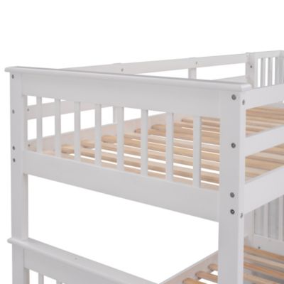 Streamdale Stairway Twin-Over-Twin Bunk Bed With Three Drawers For Bedroom, Dorm