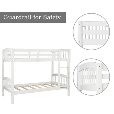 Streamdale Twin Over Twin Bunk Bed With Ladder