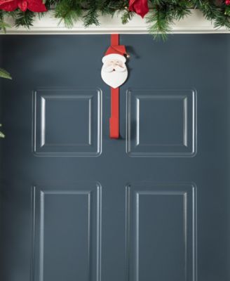 14 H Set of 3 Christmas Metal Elf, Snowman Santa Wreath Hanger