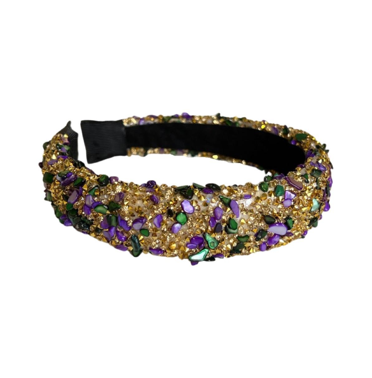 Women s All That Glitters Headband - Mardi Gras Inspired - Gold