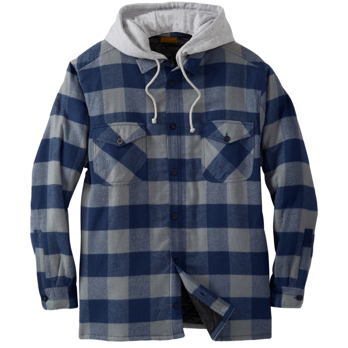 Boulder Creek Big & Tall by KingSize Removable Hooded Shirt Jacket