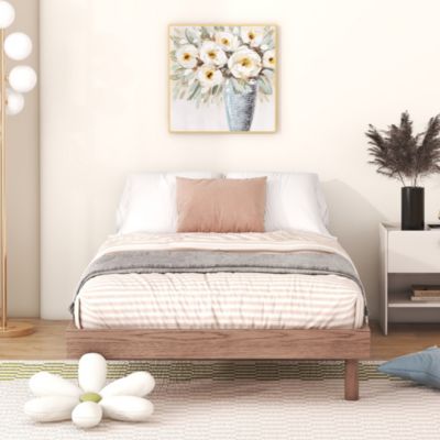 Modern Design Twin Size Floating Platform Bed Frame