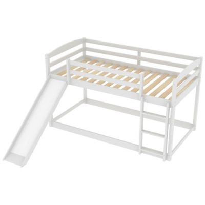 Streamdale Twin Over Twin Bunk Bed With Convertible Slide And Ladder