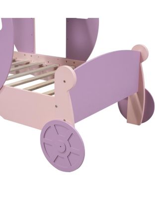 Princess Carriage Bed with Crown and Platform