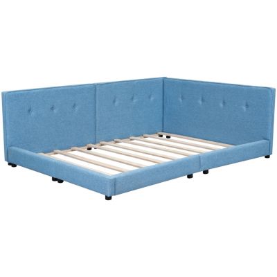 Streamdale Upholstered Queen Size Platform Bed With USB Ports
