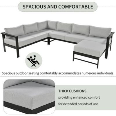 Streamdale Premium Aluminum Outdoor Sofa Set for Ultimate Comfort and Durability