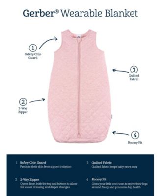 Baby Boy or Girl Quilted Wearable Blanket