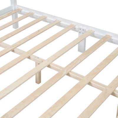 Streamdale Retro Style Queen Size Wood Bed Frame with Slat Support