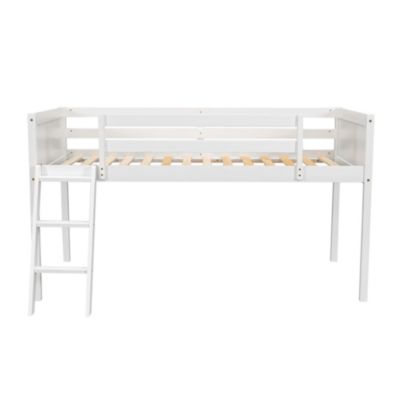 Streamdale Twin Wood Loft Bed with Reversible Ladder