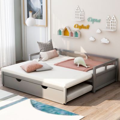 Streamdale Extending Daybed With Trundle, Wooden Daybed With Trundle Twin