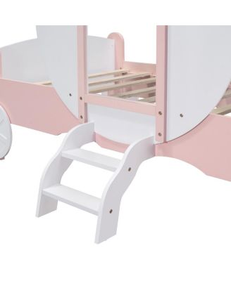 Princess Carriage Bed with Wood Platform