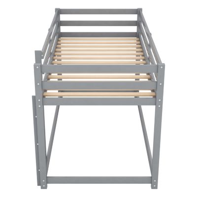 Streamdale Twin Over Twin Floor Bunk Bed With Ladder