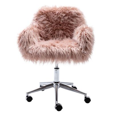 Comfy Faux Fur Office & Vanity Chair