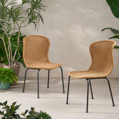 Streamdale Sleek Outdoor Wicker Dining Chair Set for a Touch of Style and Comfort