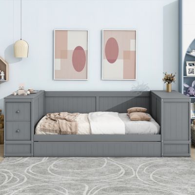 Streamdale Twin Daybed with Storage, Trundle & Charging