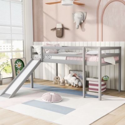Streamdale Loft Bed With Slide, Multifunctional Design, Twin
