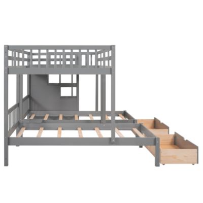 Streamdale Triple Bunk Bed with Drawers and Rails