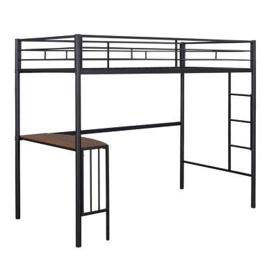 Streamdale Twin Loft Bed with Desk and Safety Rails
