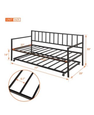 Twin Daybed with Trundle for Multifunctional Use