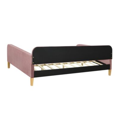 Full Size Upholstered Daybed with 4 Support Legs