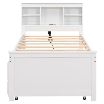 Streamdale Twin Platform Bed with Storage and Trundle
