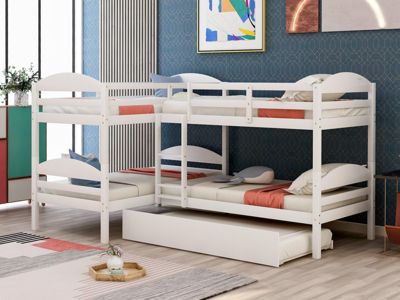 Streamdale Twin L-Shaped Bunk Bed With Trundle