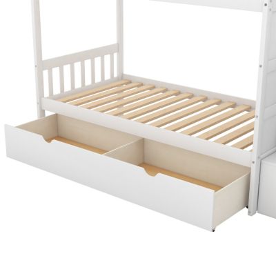 Streamdale Twin Over Full Bunk Bed with Storage