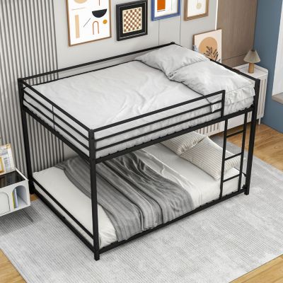 Streamdale Full Over Full Metal Bunk Bed With Guard Rails
