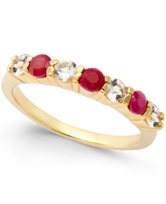 Victoria Townsend Ruby (3/8 ct. t.w.) and White Topaz (3/8 ct. t.w ...