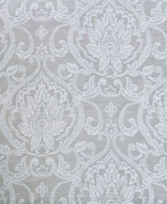 Lotus Floral Damask Jacquard Grommet Top Curtains, 52" x 84" (Set of 2)