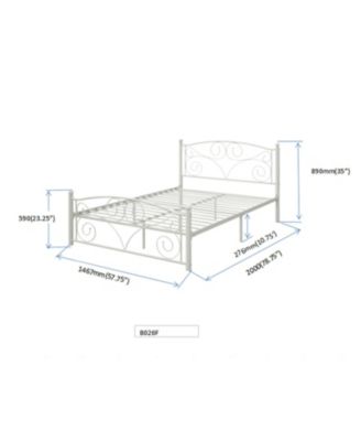 Streamdale Full Metal Bed for Home or Office Use