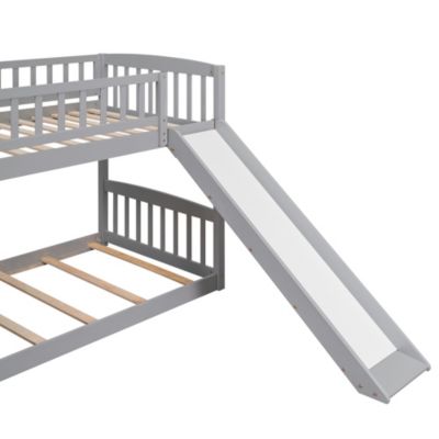 Stairway Twin Over Twin Bunk Bed With Two Drawers And Slide
