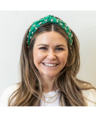 Women s Traditional Woven Headband - Green Gem