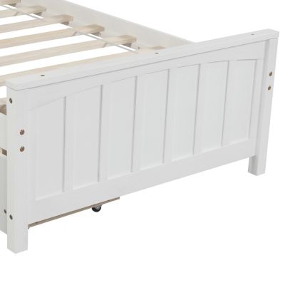 Twin Size Platform Bed With Two Drawers
