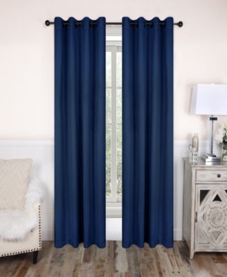 Solid Classic Modern Wrinkle Resistant Room Darkening 8-Piece Curtain Set with Grommet Header Top, 52" X 84"