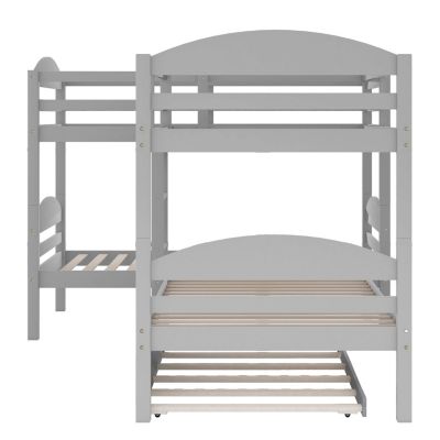Streamdale Twin L-Shaped Bunk Bed With Trundle
