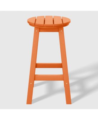 5 PC HDPE Outdoor Patio Dining Bar Table and Counter High Round Stools