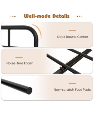 Full Size Bed Frame with Industrial Headboard-Full Size