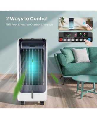 110V Portable Cooling Evaporative Fan with 3-Speed and 8H Timer Function