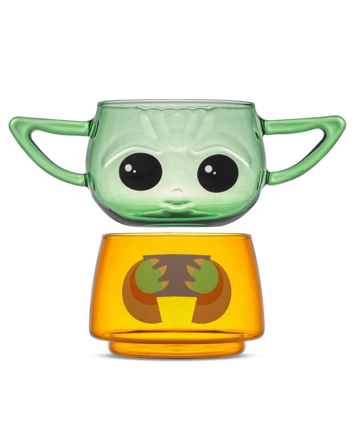 JOYJOLT STAR WARS STACKABLE CHARACTER COLLECTION GROGU DRINKING GLASSES 