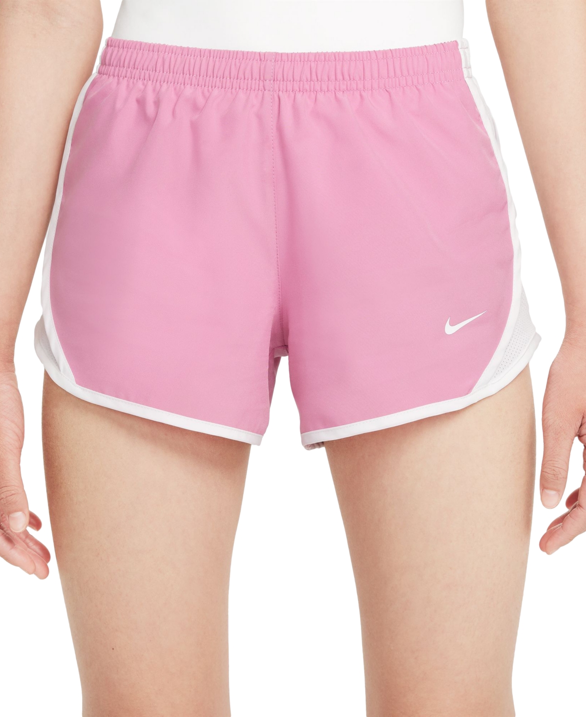 Nike Tempo Big Kids' (girls') Dri-fit Running Shorts In Magic Flamingo,white,white,white