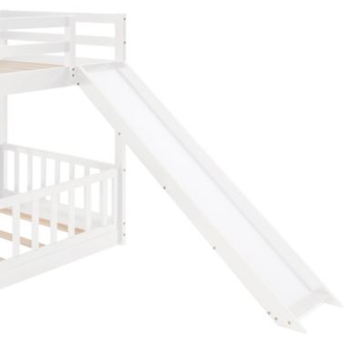 Twin Over Twin Bunk Bed With Slide And Ladder