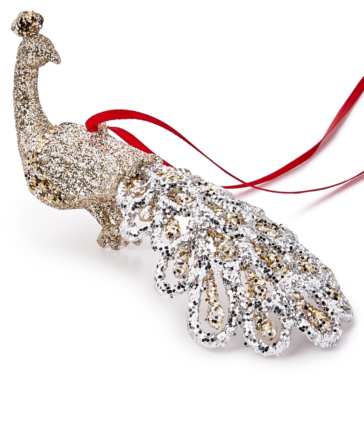 Holiday Lane Jeweled Elegance Glittered Peacock Ornament, Exclusively at Macy's